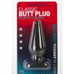 Classic Butt Plug Smooth - Medium - Black