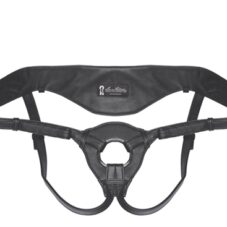 Patent Leather Strap-on Harness - Black