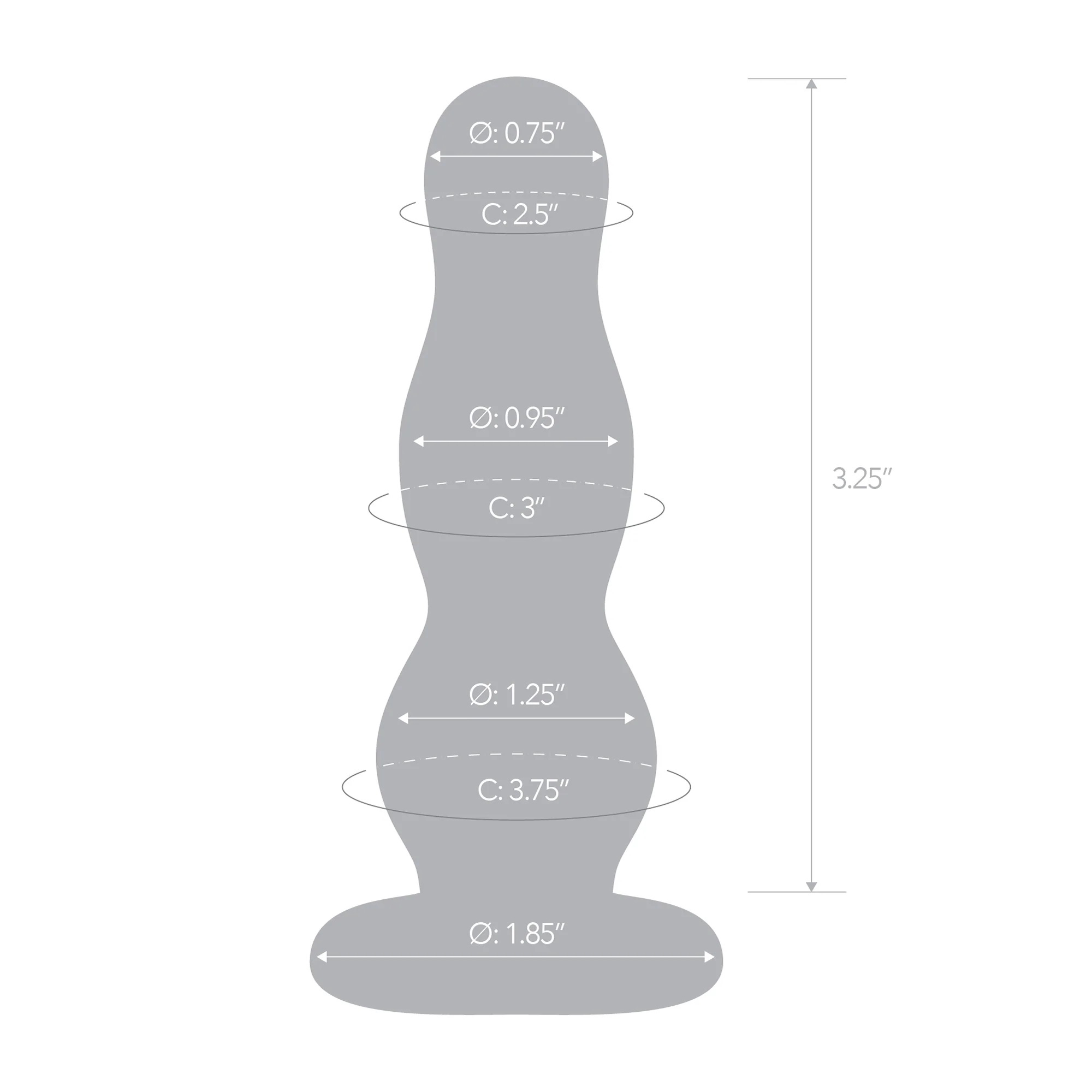 4 Inch Glass Butt Plug